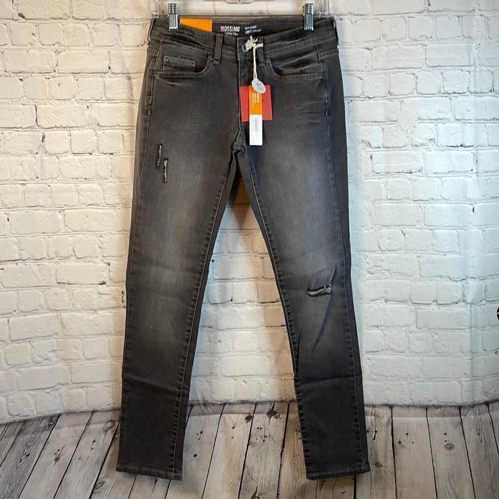 Mossimo Gray Slim Fit Skinny Jeans, Slightly distressed size 7
